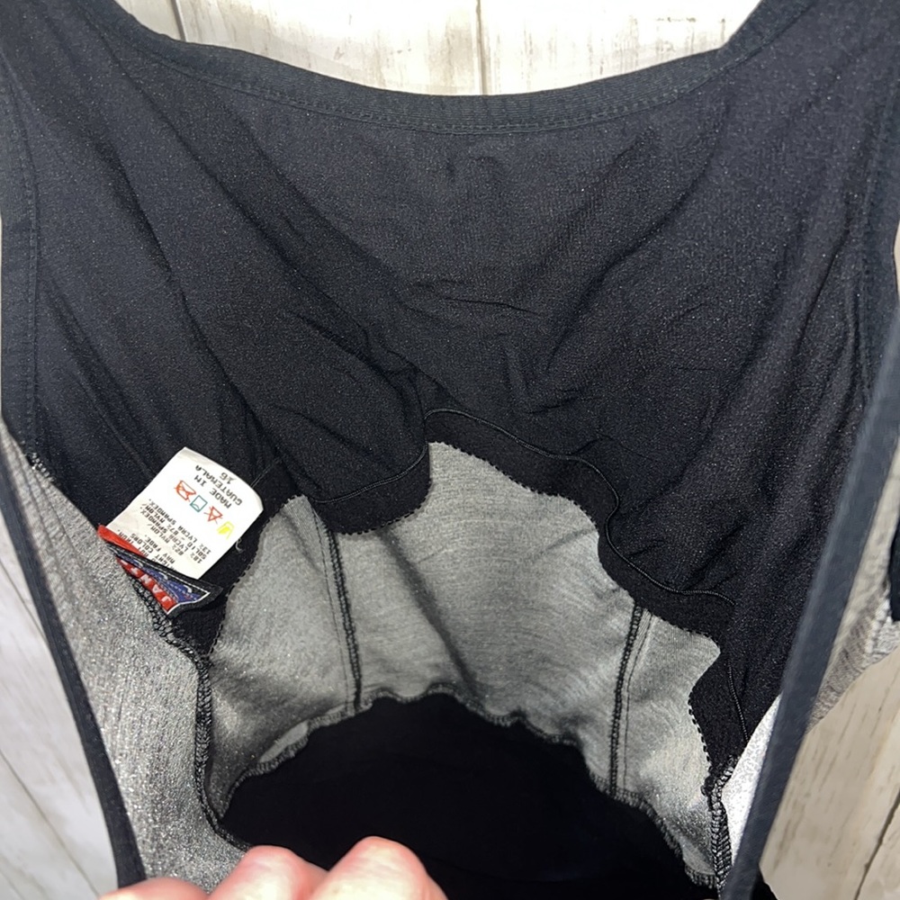 Jantzen Vintage Athletic Romper Pockets Black Grey Size 16 - Picture 4 of 8